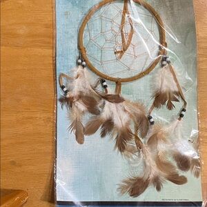 NIB Handmade Brown and Cream Dream catcher Decorative Wall Hanging.